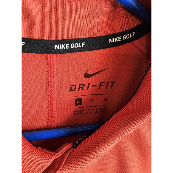 Men's Nike Golf Dri-Fit Polo Shirt Top (891857-657) Red (size XL) - Picture 3 of 15